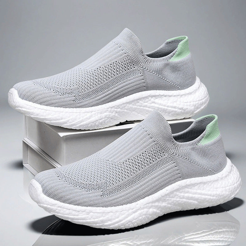 Men's Lightweight Fly-Knit Casual Sneakers Soft Sole Running Shoes