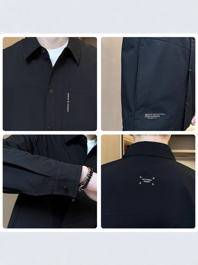 Men's Casual Business Lapel Jacket Lightweight Workwear Coat