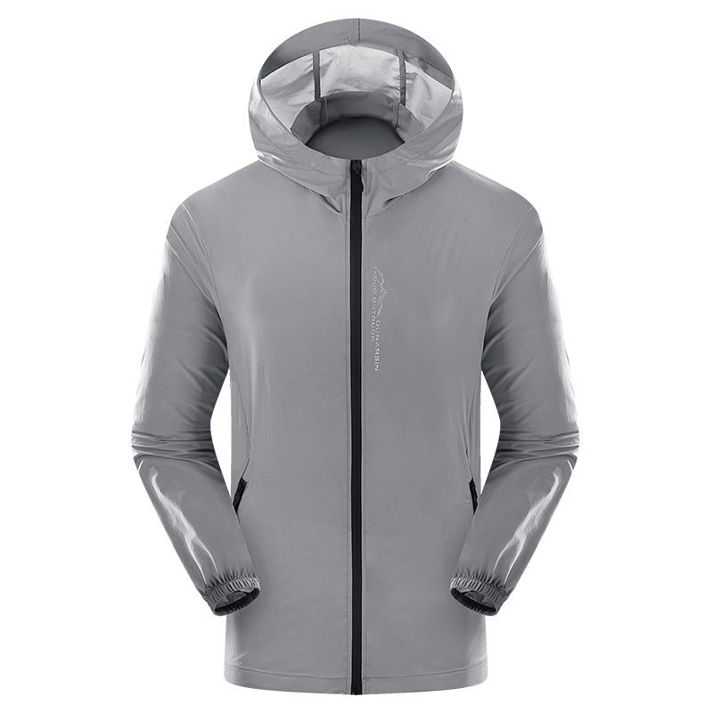 Men's Lightweight Hooded Sun Protection Windbreaker Jacket