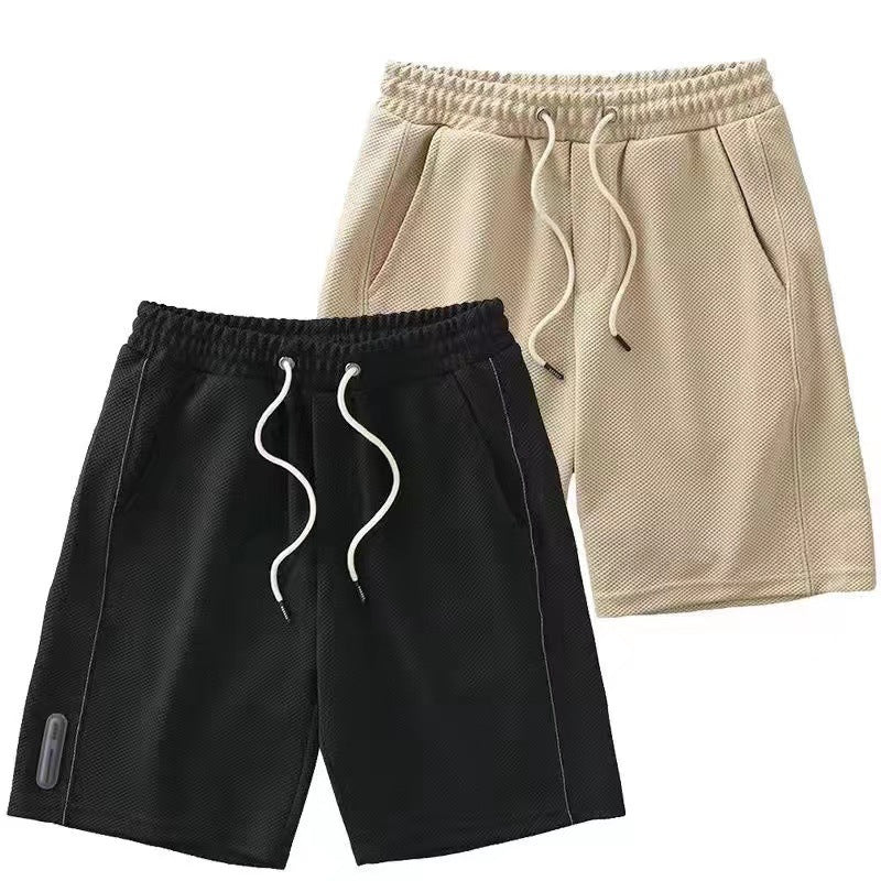 Waffe Men's Breathable Running Shorts Casual Straight Fit