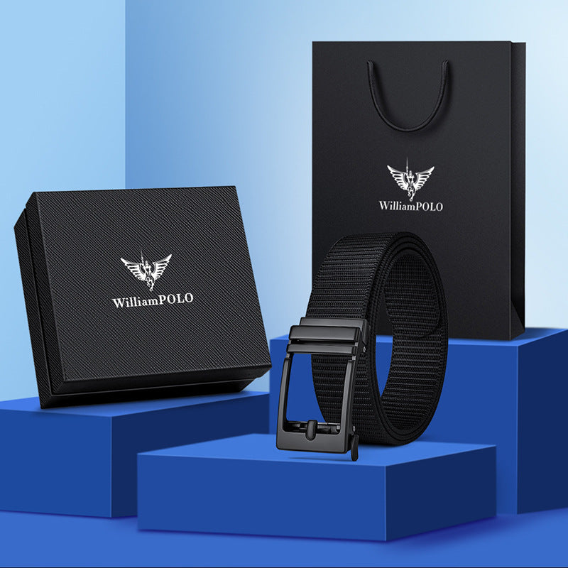 William Polo Canvas Belt with Automatic Buckle Design