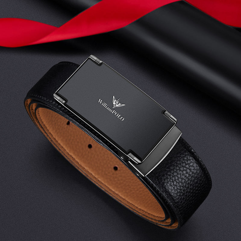 William Polo Top-Grain Cowhide Belt with Classic Buckle