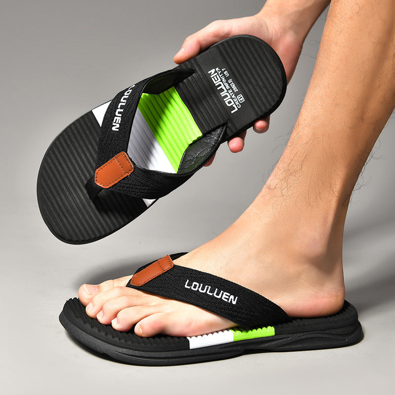 2026 New Summer Men’s Flip Flops – Non-Slip Rubber Beach Sandals Outdoor Casual Slippers