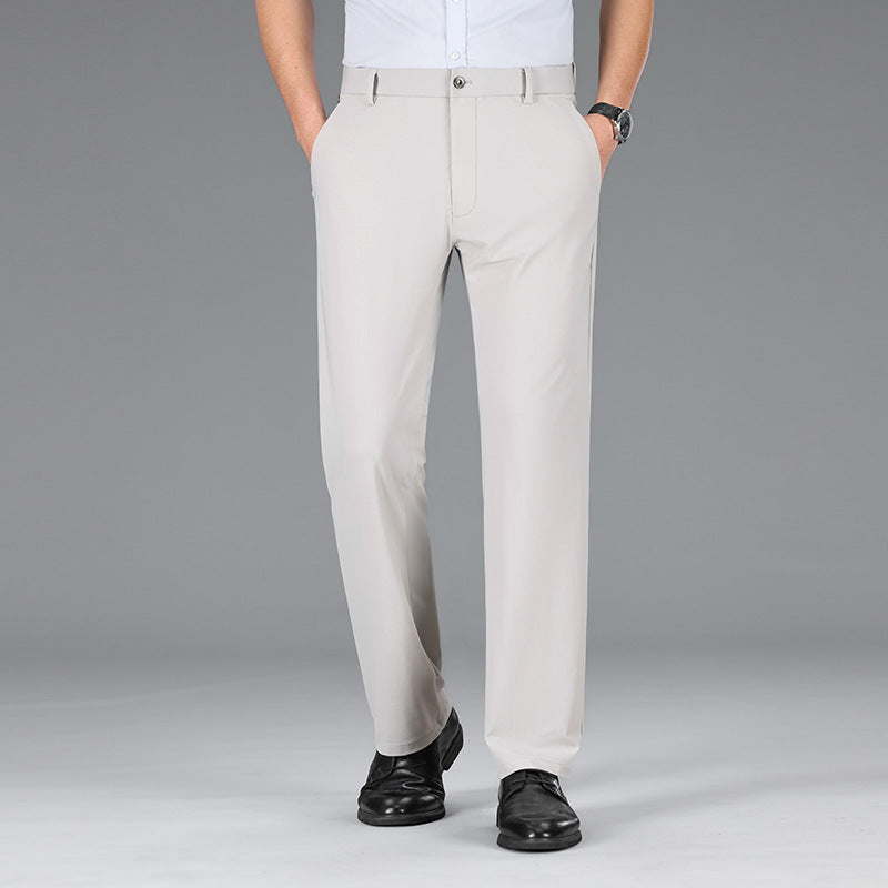 2026 Men’s Ice Silk Nylon Multi-Pocket Pants – Summer New Solid Color Casual Fashion Trousers