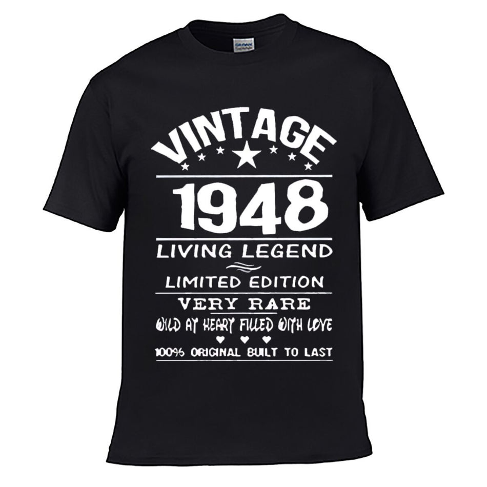 Vintage 1948 Living Legend Retro Art Short Sleeve T-Shirt