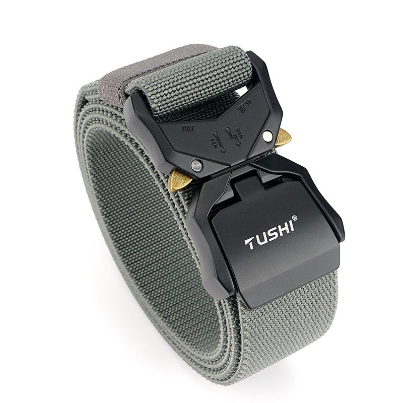 3.8cm Men's Nylon Tactical Belt with Alloy Training Buckle