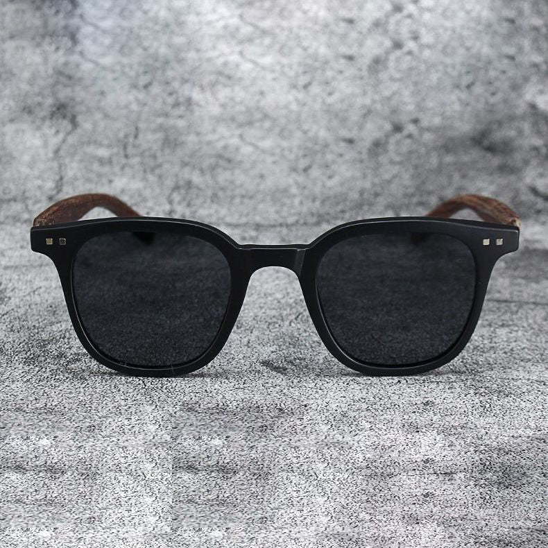 Wood Grain Temple UV Protection Sunglasses for Men & Women
