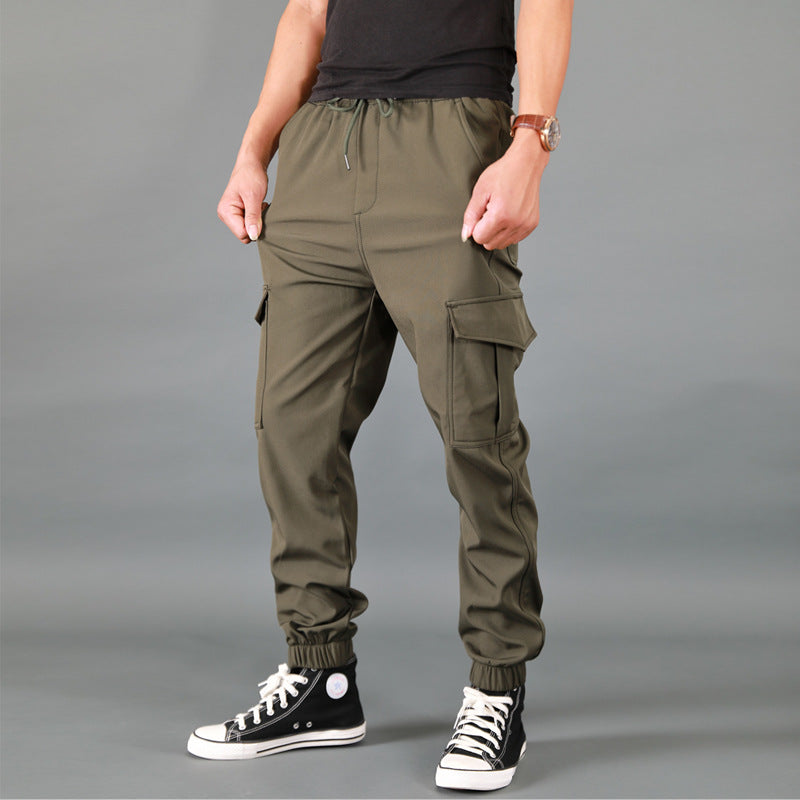 Winter Thick Cargo Pant Men’s Velvet Overalls