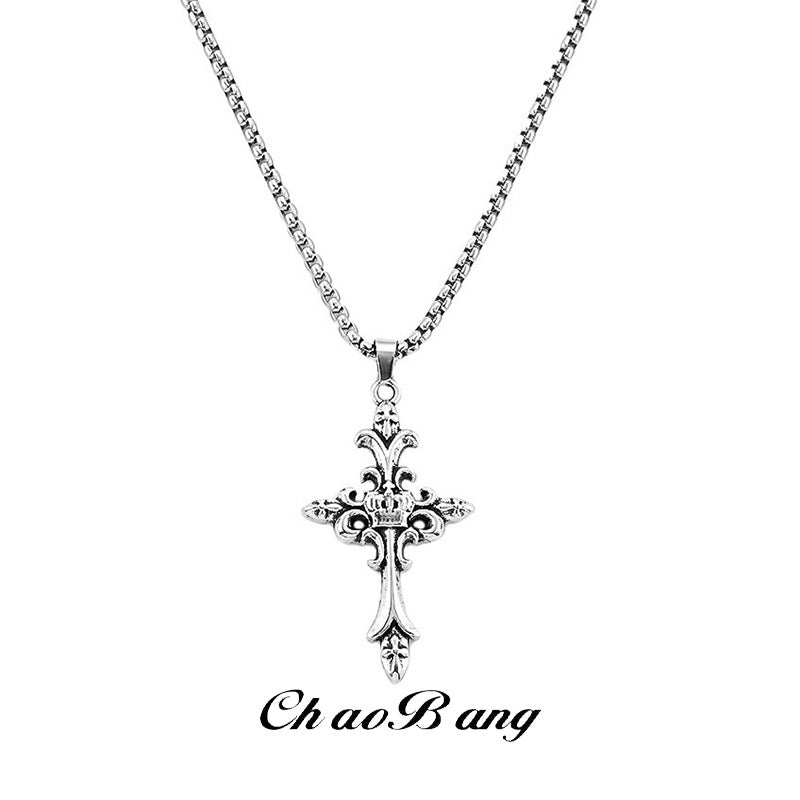 Vintage Cross Choker Necklace for Men