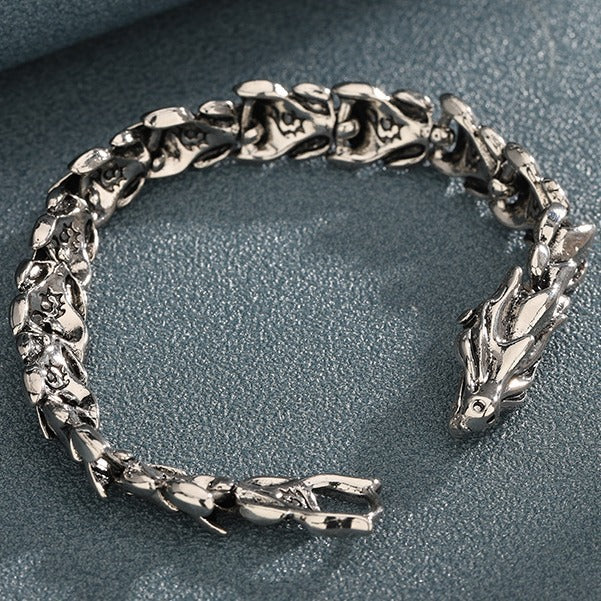 Unisex Dragon Zodiac Electroplated Alloy Keel Bracelet