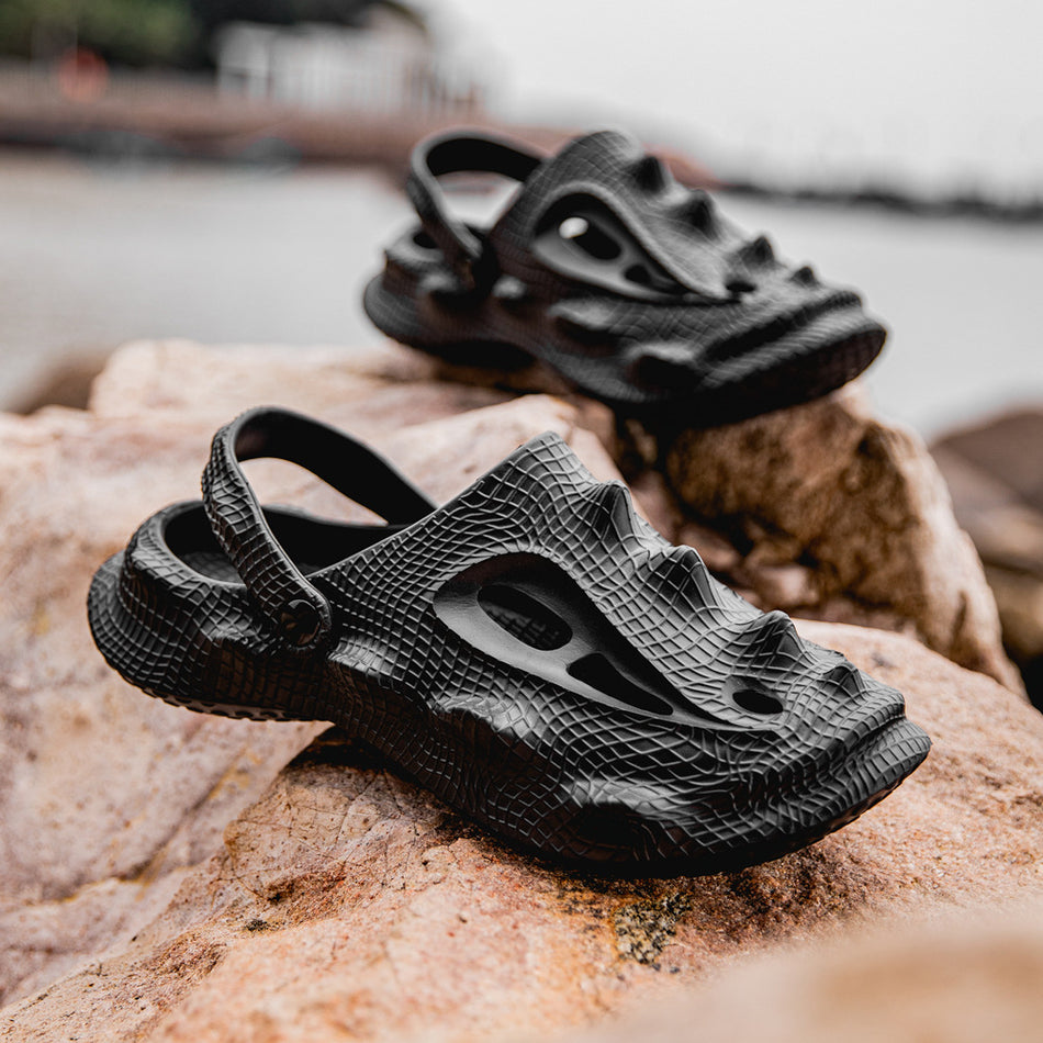 Men's Eva Dragon Head Design Closed-Toe Non-Slip Clogs