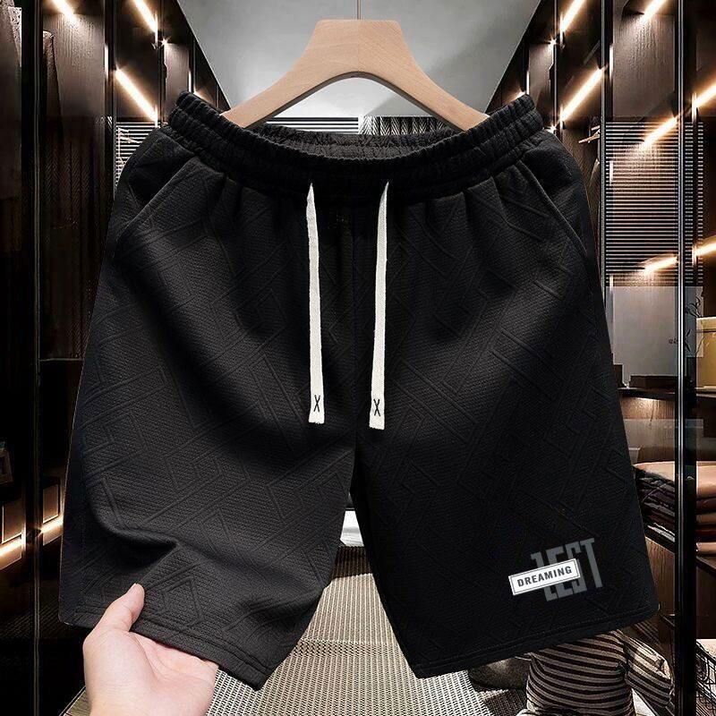 Men's Ice Silk Quick-Drying Mid-Waist Knee-Length Shorts