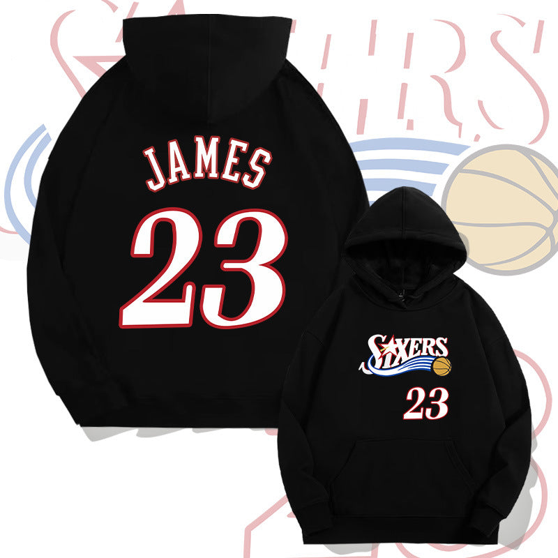 Men's James 23 Basketball Hoodie with Drop Shoulder Sleeves