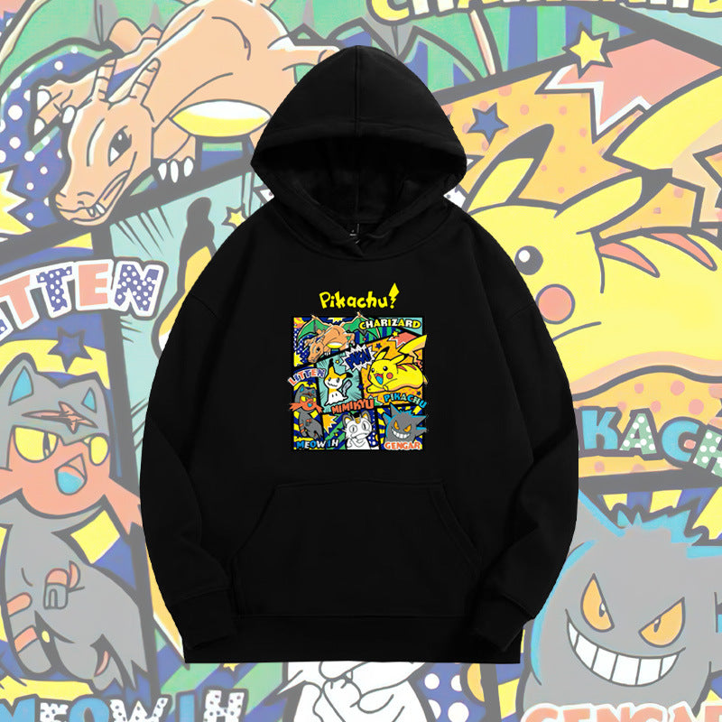 Jingling Bao Ke Meng Cartoon Cotton Hoodie with Kangaroo Pocket
