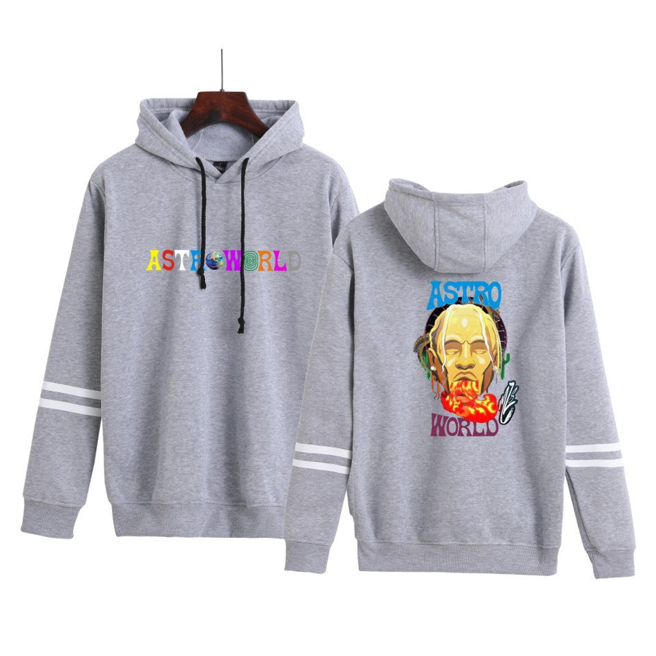TravisScotts ASTROWORLD Printed Cotton Fleece Hoodie