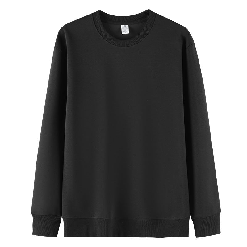 Men’s Cotton Sweatshirt Crew Neck Loose Fit Solid Color