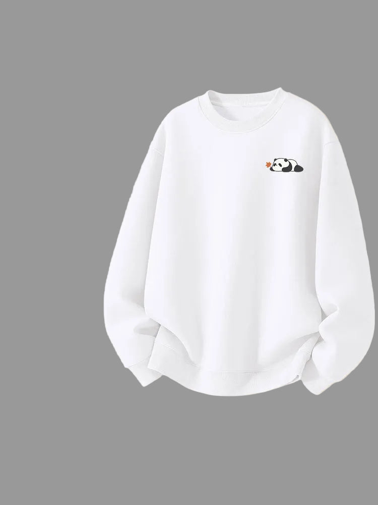 Men’s Heavyweight Printed Sweatshirt Crew Neck Loose Fit