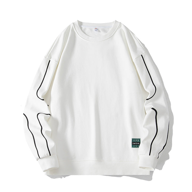 Men’s Hooded Sweatshirt Loose Fit Printed Layered Look Pullover