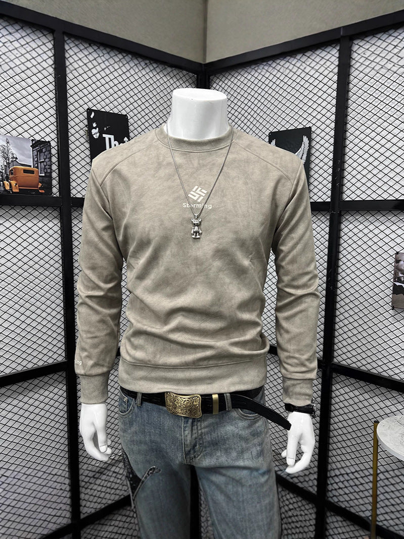 Men’s Tie-Dye Sweatshirt Loose Fit Raglan Sleeve Embroidered Letters