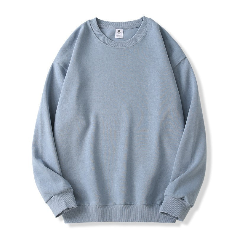 Men’s Pure Cotton Sweatshirt Round Neck Loose Fit Long Sleeve