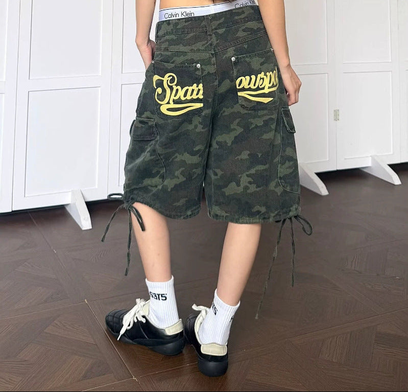 Men’s Camouflage Shorts Loose Fit Five-Length Micro-Elastic