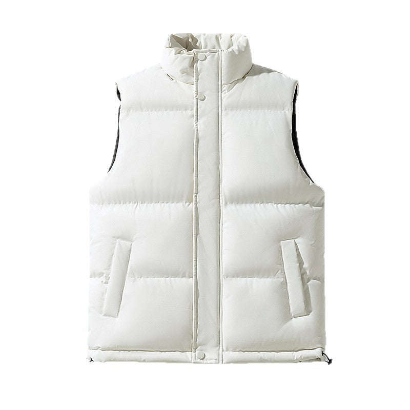 Men's Thickened Vest Stand Collar Loose Fit Removable Collar Wear