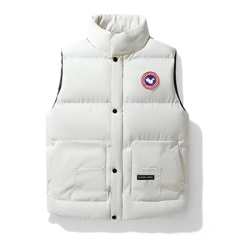 Men's Padded Vest Loose Fit Sleeveless Warm Casual Outerwear