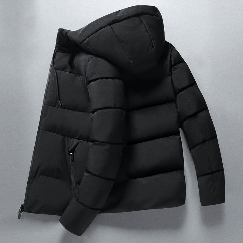 Korean Slim-Fit Men’s Hooded Down Jacket