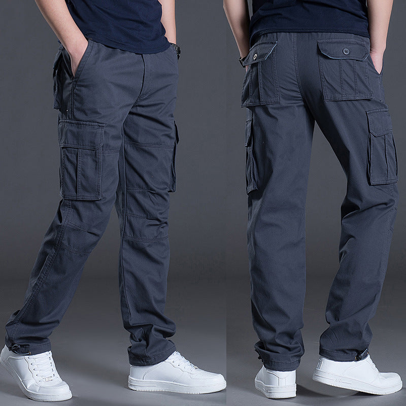 Men’s Loose Cotton Cargo Pants – Spring Trendy Workwear