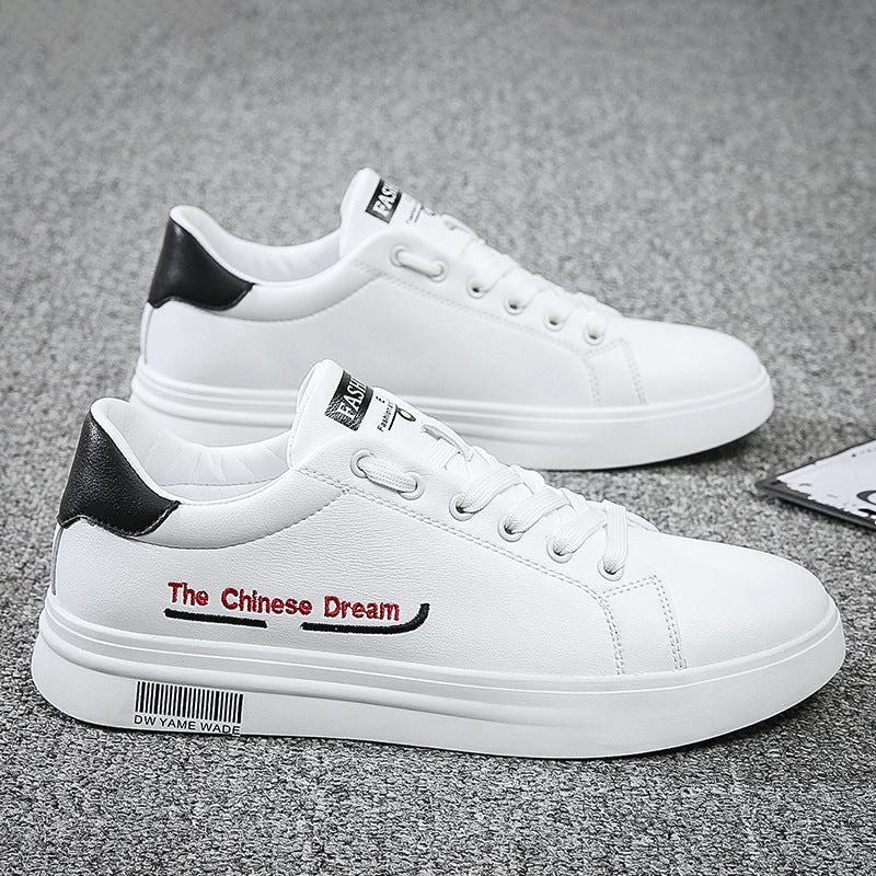 2025 Men’s Spring White Sneakers – Korean-Style Casual Shoes