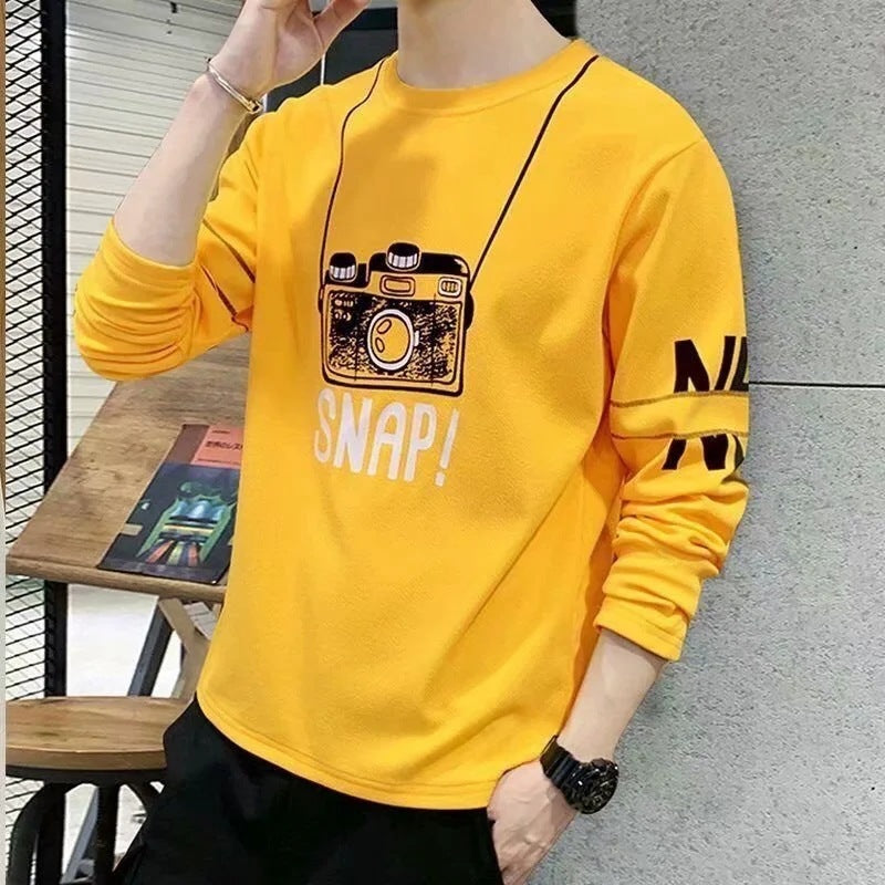 Men's Korean Style Long Sleeve Base Layer – Cozy & Versatile