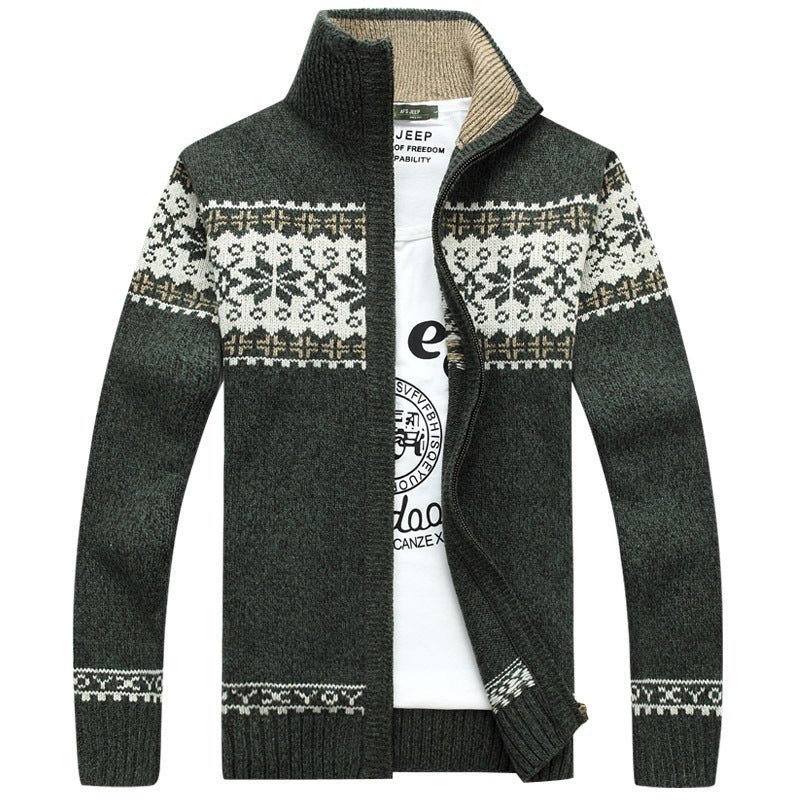 Men’s Winter Zipper Knitted Cardigan Nepal