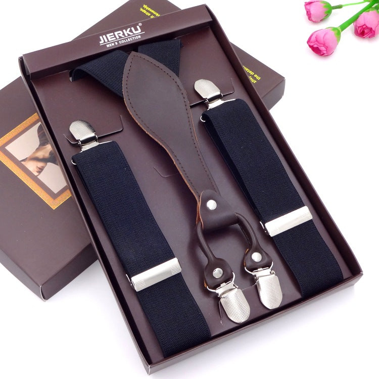 Black Elastic Suspenders – Plus-Size & Elderly Friendly