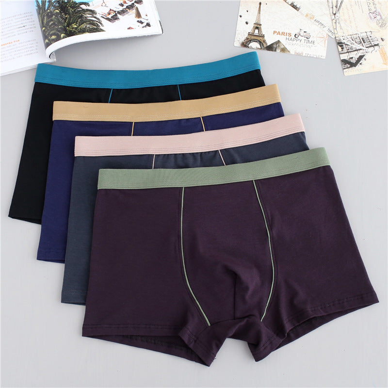 Plus Size Men’s Breathable Red Cotton Boxers