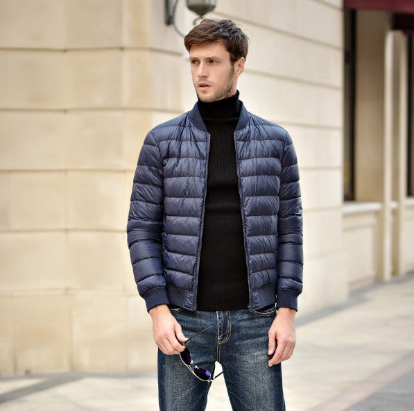 Men’s Slim Large Stand-Up Collar Down Jacket