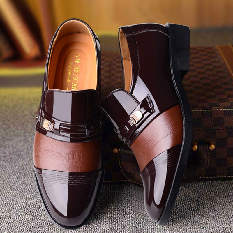 2021 Men's Perforated Leather Formal Shoes – Spring Collection