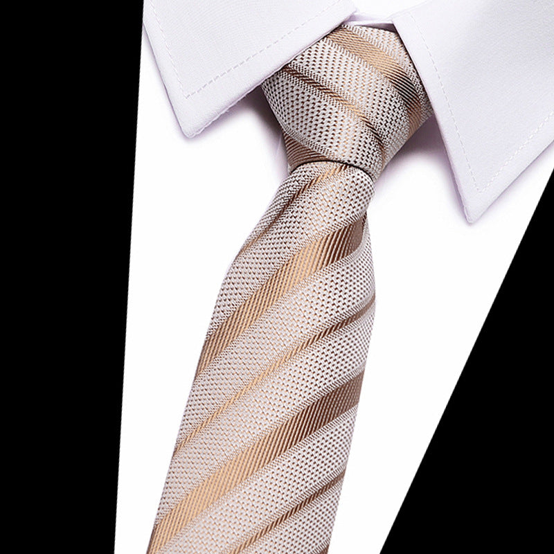 Men’s Gold Twill Tie – 7.5cm Formal Wedding Neckwear