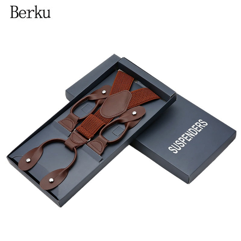 Multi-Color Elastic Suspenders – Men’s Trousers Strap - 2 PC (Customizable)