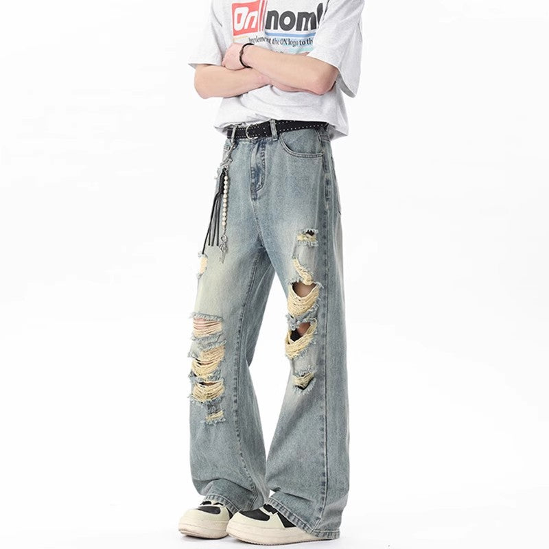 Men's Summer Ripped Loose Jeans Street Style