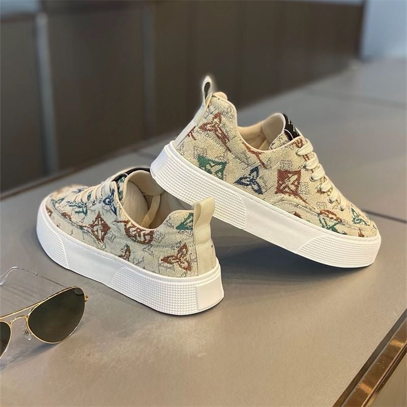 Plus-Size Korean Style Canvas Board Shoes for Men