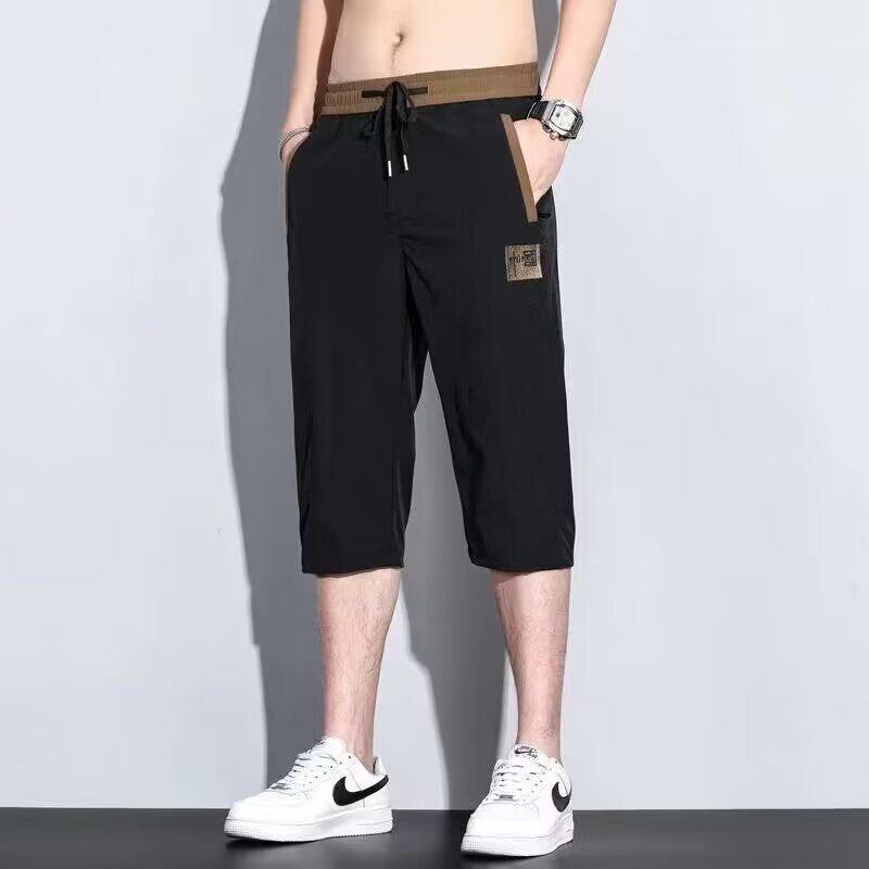 Men's Ice Silk Capri Pants – Summer Sport & Beach Wear