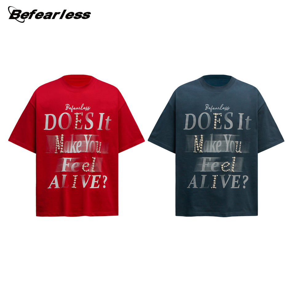 Retro Pearl Print T-Shirt
