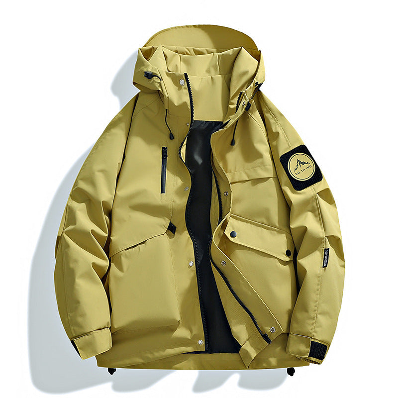 Unisex Waterproof Hooded Mountaineering Jacket Autumn