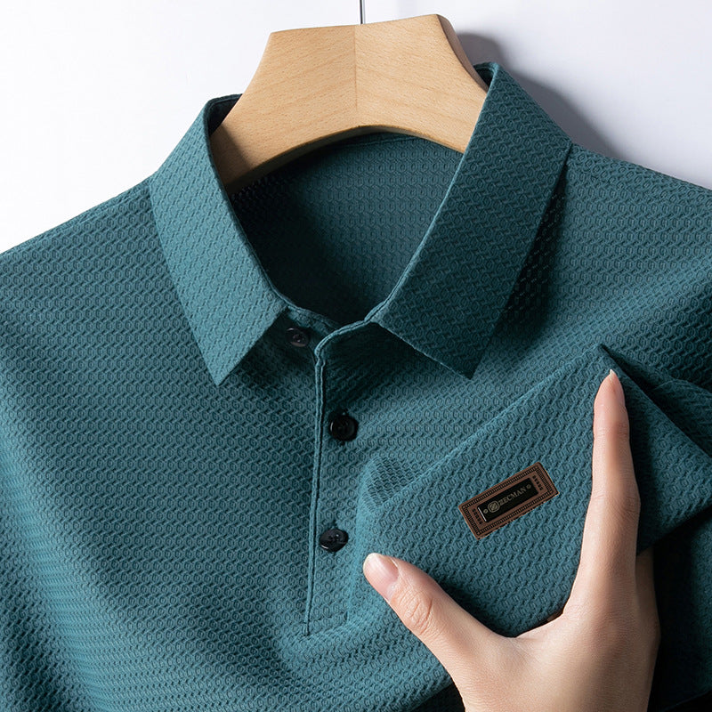Ice Silk Polo Shirt – Cool Half-Sleeve Summer Style