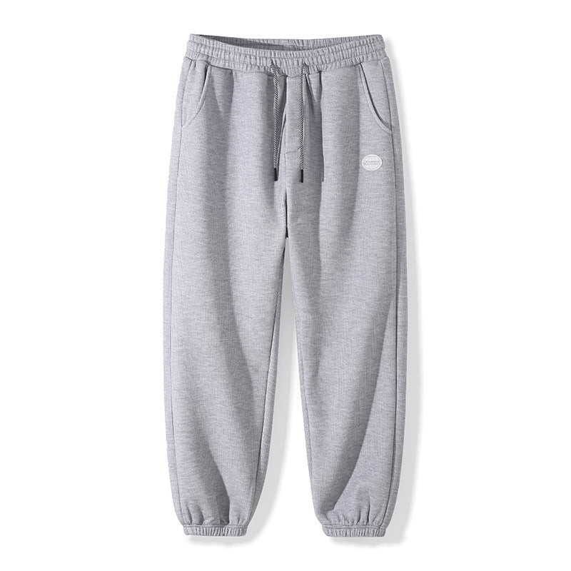 Men’s Waffle Sweatpants Loose Casual Autumn Winter