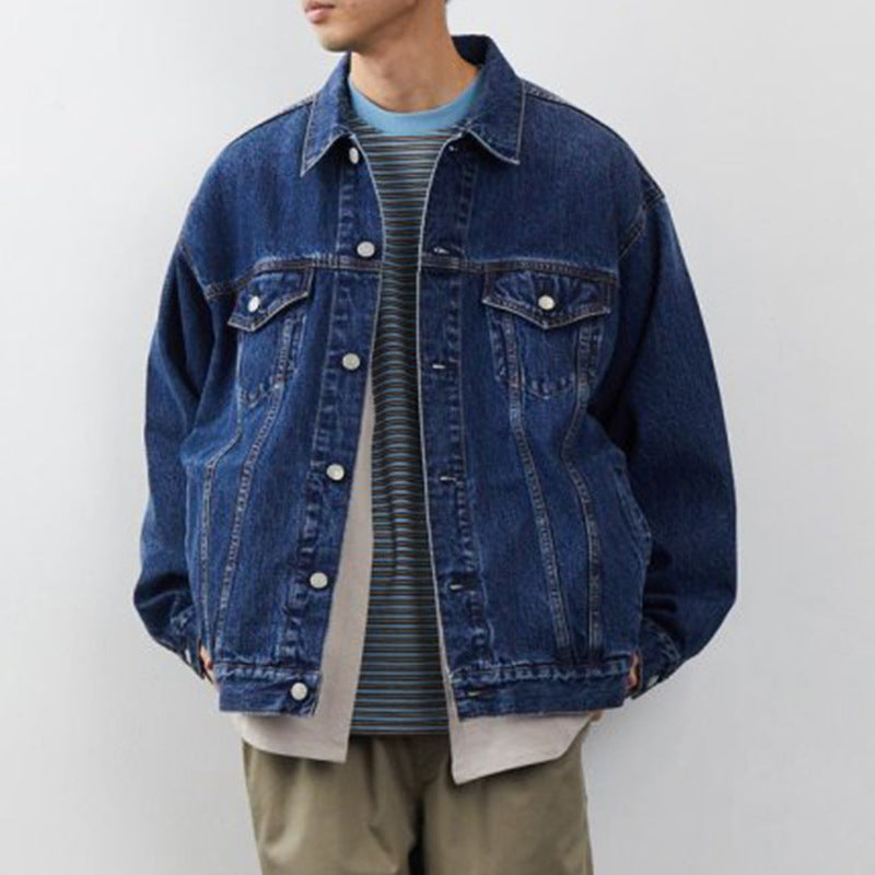 Japanese Cityboy Denim Jacket – Loose Drop Shoulder Style