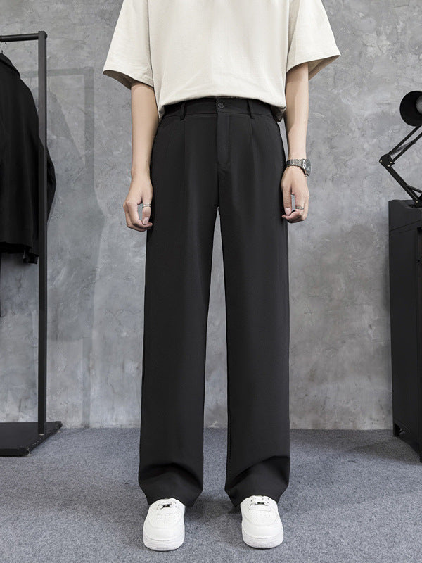 Men’s Summer Loose Drapey Straight Casual Solid Pants