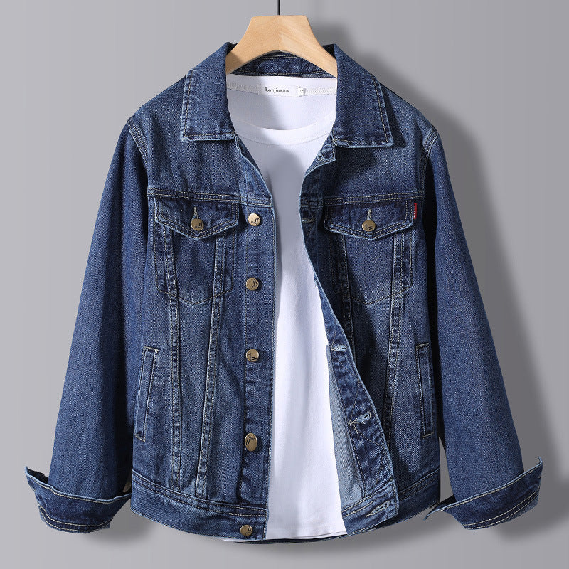 Korean Slim Fit Men’s Denim Jacket – Fashion Casual Style