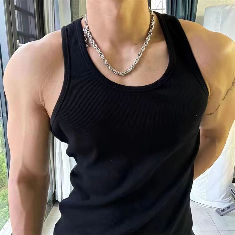 American Style I-Shaped Men’s Slim-Fit Sports Fitness Vest