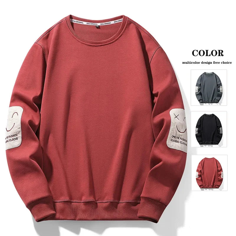 Men's Round Neck Sweater – Casual Loose Pullover Top